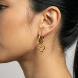 Cold Spiky Heart Earrings