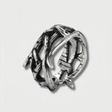 Cold Thorn Branch Steel Ring