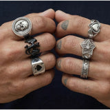 Cold 24 Stack Index Ring Set