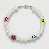 Cold Smiley Pearl Bead Bracelet