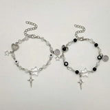 Cold Y2K Heart & Star Beaded Bracelet