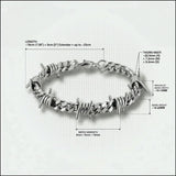 Cold Barbed Wire Cuban Chain Bracelet